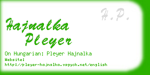 hajnalka pleyer business card